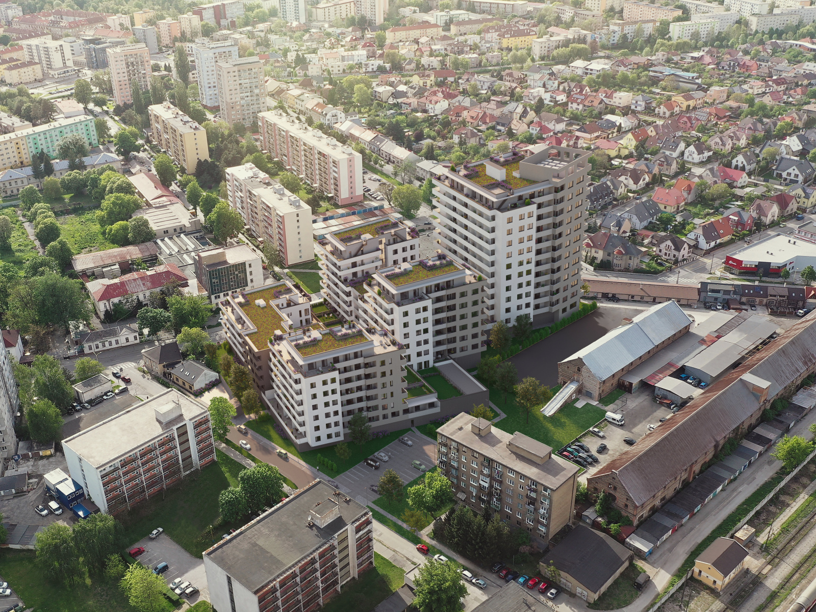 Novostavba medzi Alvinczyho a Bellovou ulicou v Košiciach v Etape 1 ponúka 90 bytov.